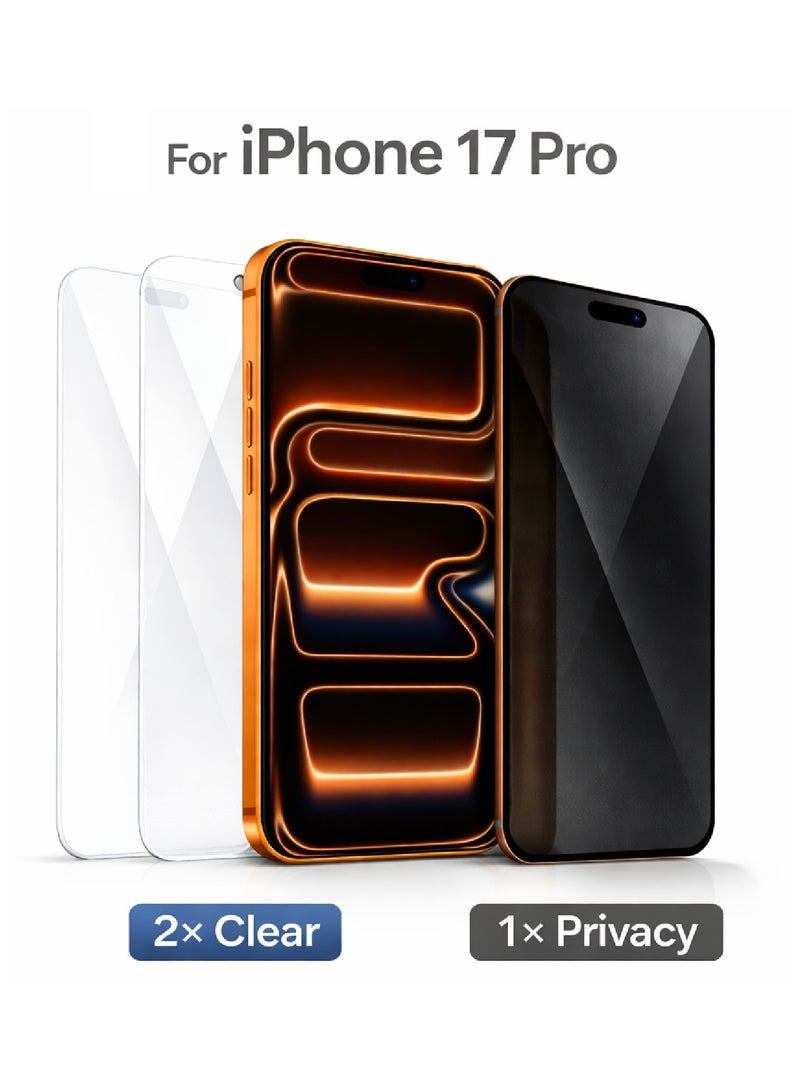 MOBM 3-Pack Screen Protection for iPhone 17 Pro 6.3-Inch - Image 4